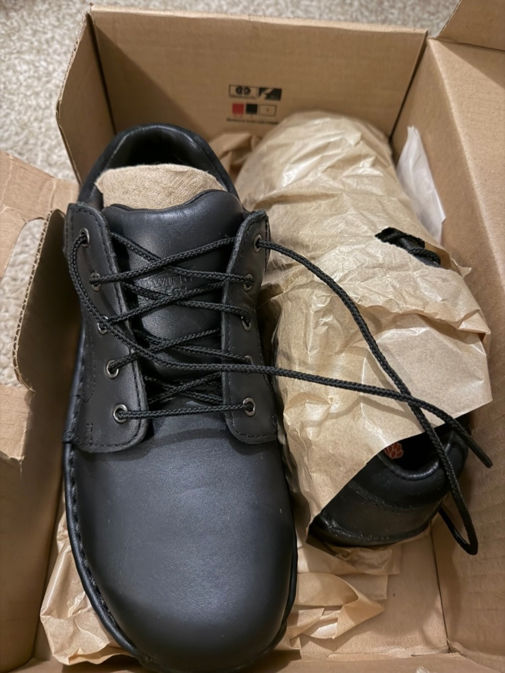 NEW- Red Wing 2323 Women's Black Leather Safety Oxford Shoes - Size 6.5 B